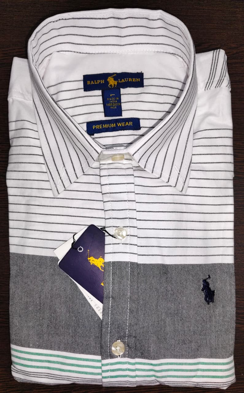 Premium Oxford Cotton Striped Casual Shirt for Men | Multi-Stripe Collection