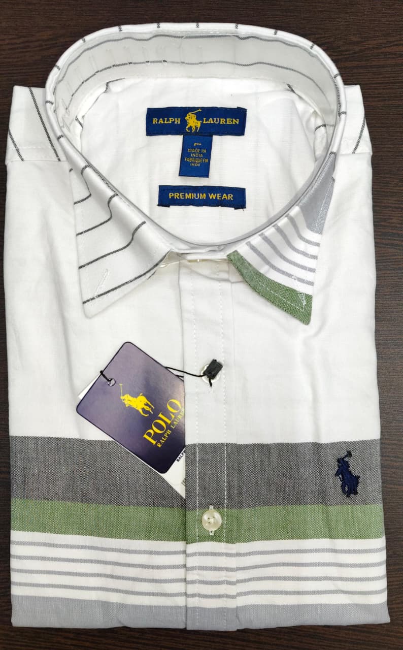 Premium Oxford Cotton Striped Casual Shirt for Men | Multi-Stripe Collection
