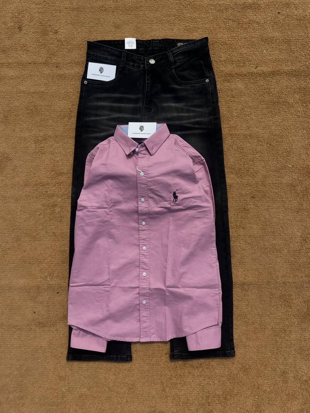 Premium Shirt + Black Denim Jeans Combo