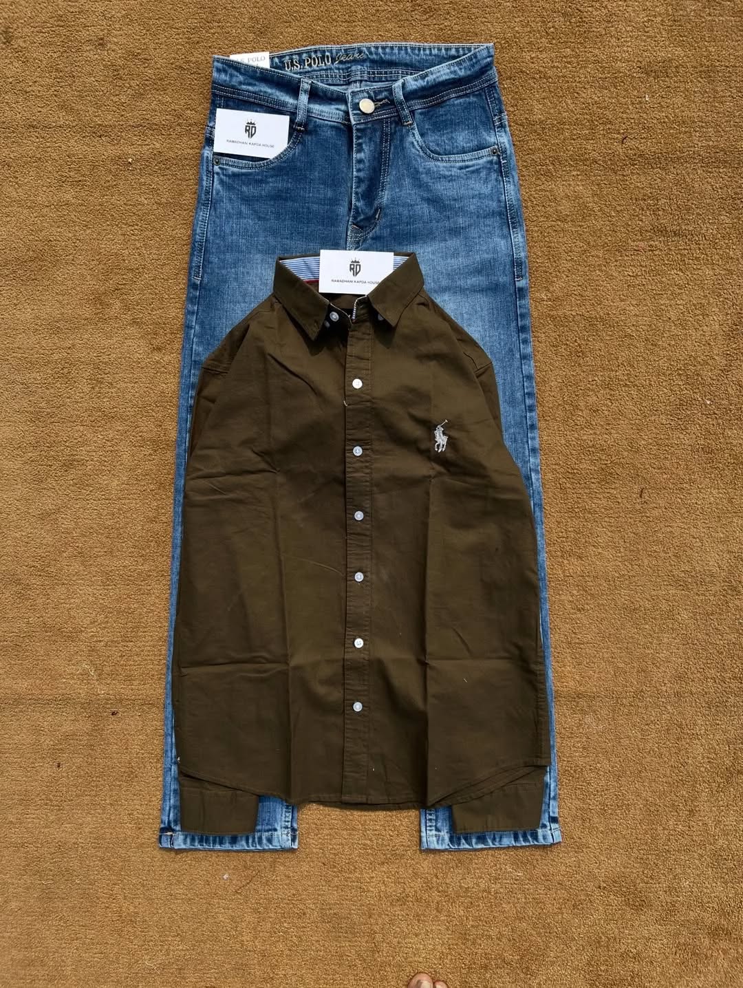Premium Shirt + Black Denim Jeans Combo