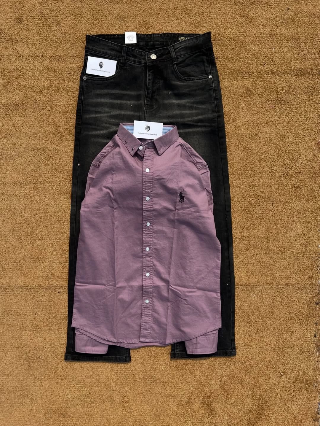 Premium Shirt + Black Denim Jeans Combo