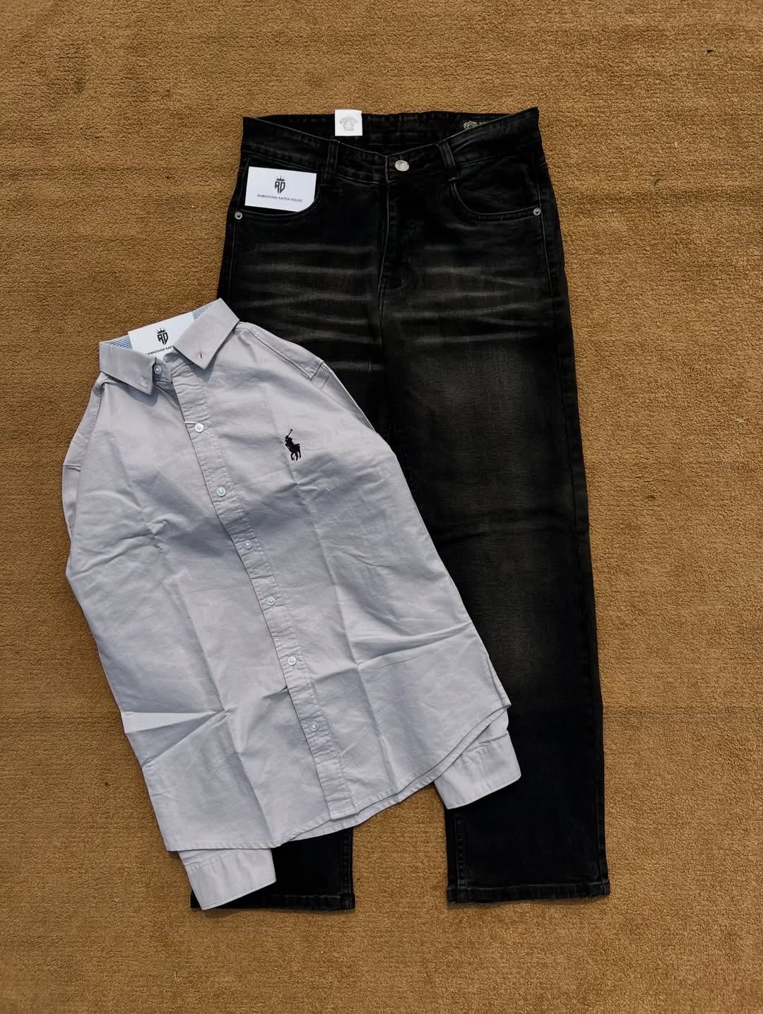 Premium Shirt + Black Denim Jeans Combo