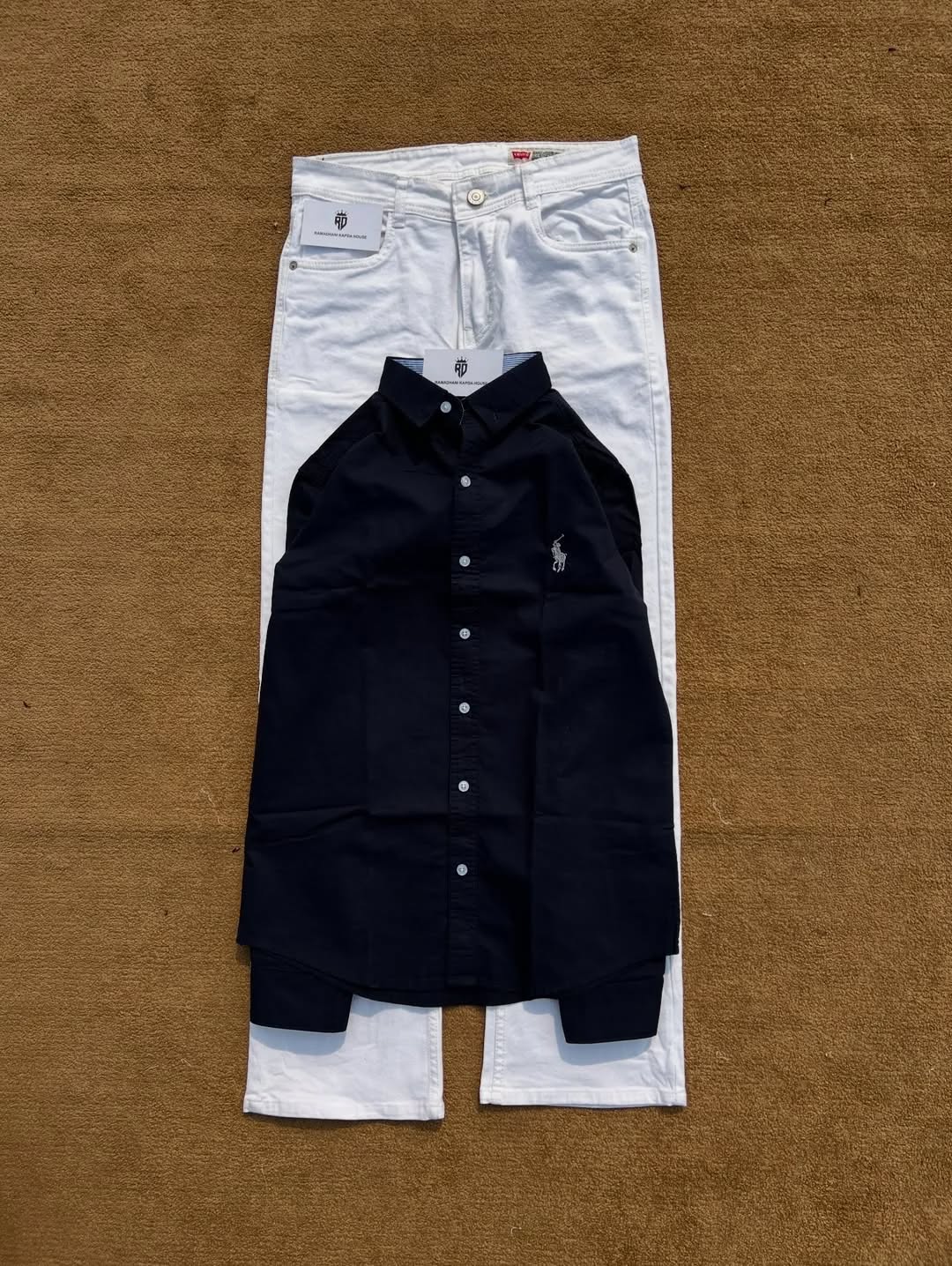 Premium Shirt + Black Denim Jeans Combo