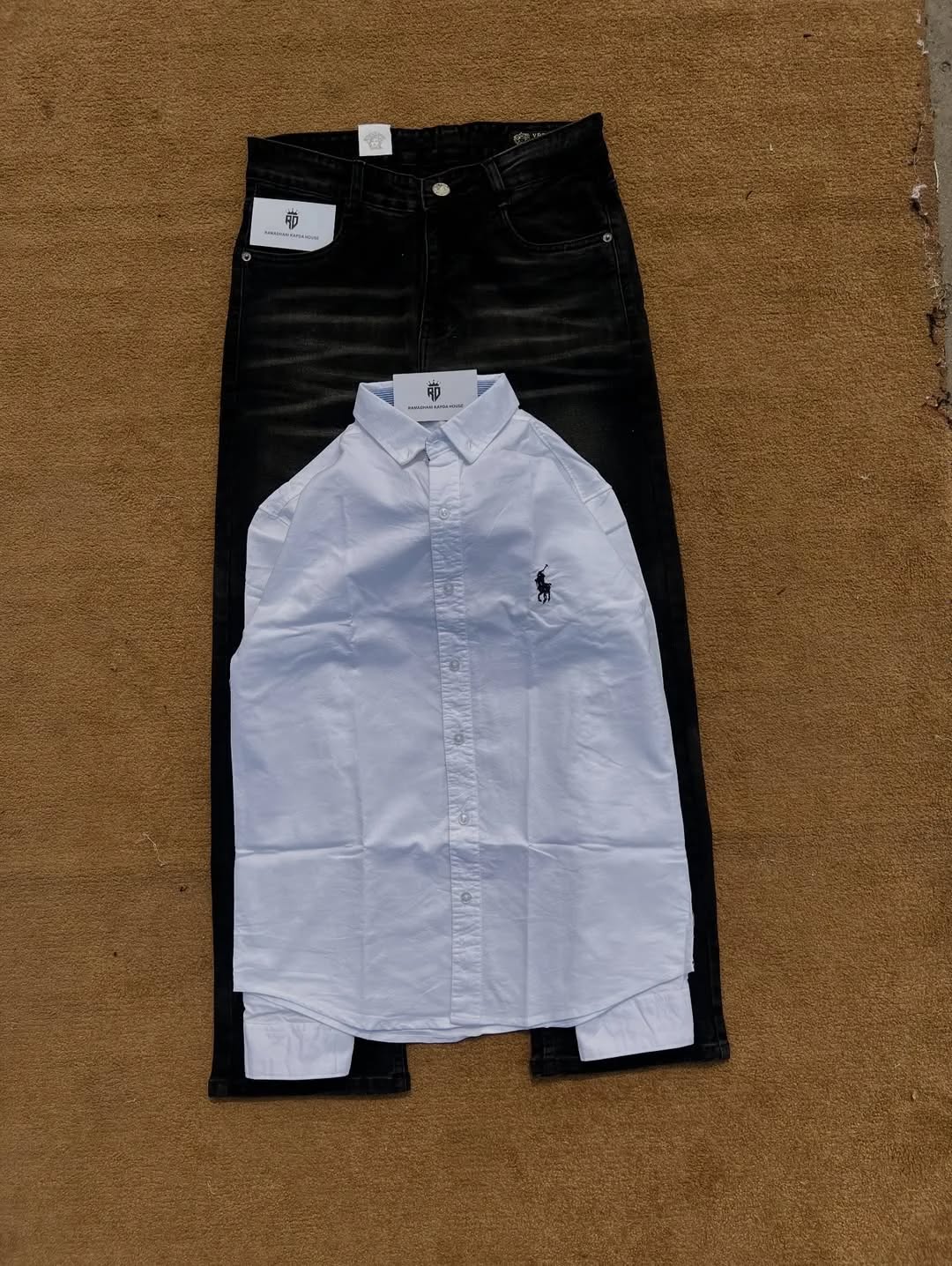 Premium Shirt + Black Denim Jeans Combo