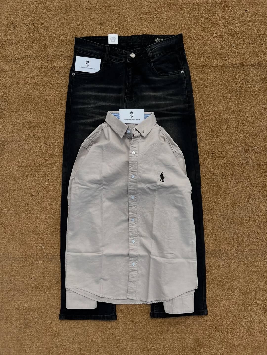 Premium Shirt + Black Denim Jeans Combo