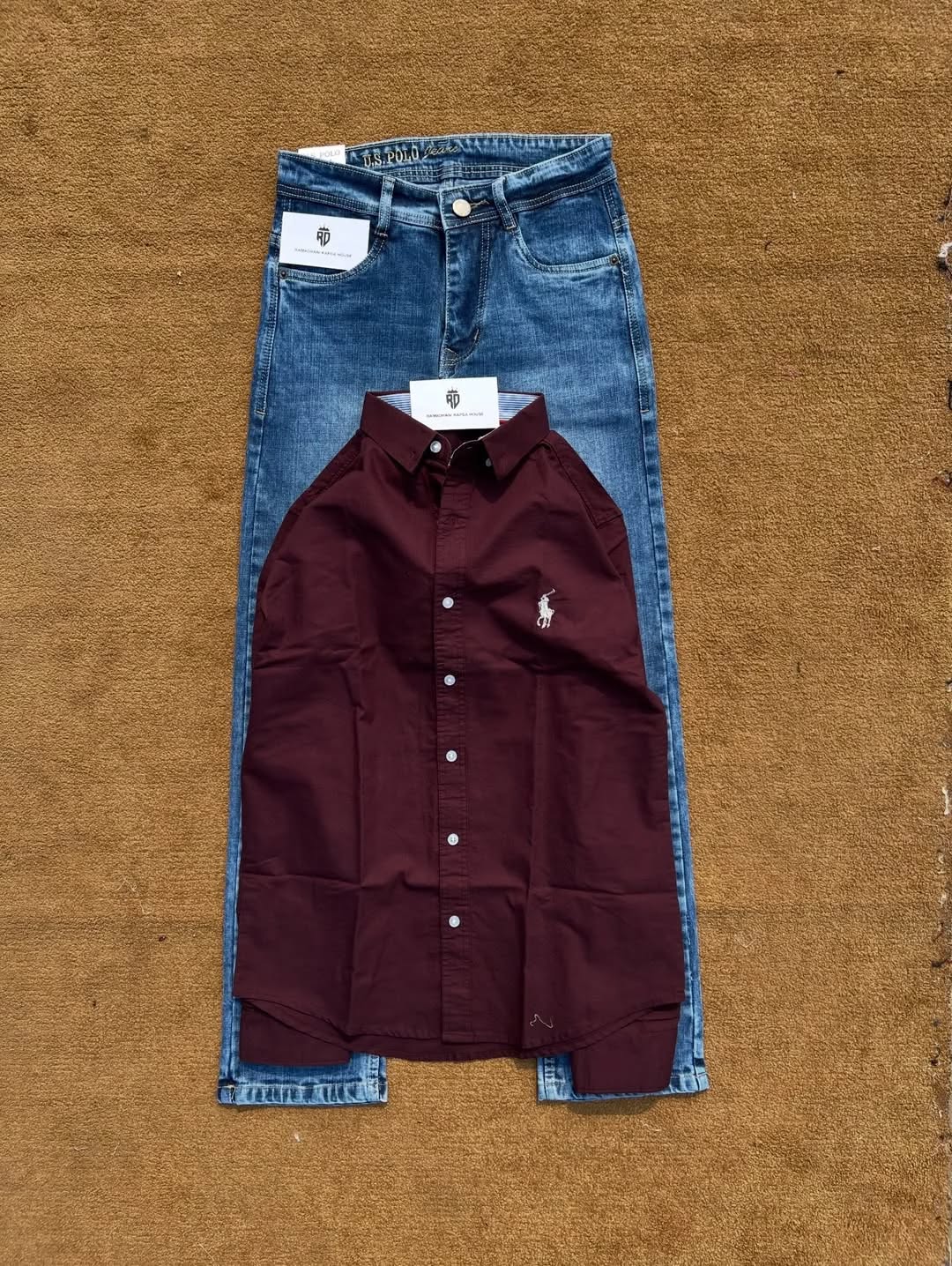 Premium Shirt + Black Denim Jeans Combo